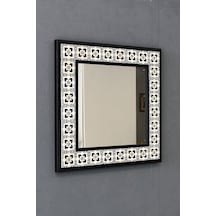 Tr Oscar Stone Decor Masif Siyah Çerçeveli Mozaik Taş Ayna 43 Cm X 43 Cm -morocco-etnik Desen Ayn4040-006 Genel