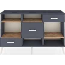 Arges Konsol 4 Raflı 3 Çekmeceli 132x30x83 Antrasit-çam/antrasit Çam/antrasit