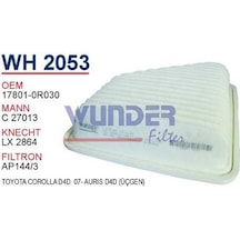 WUNDER WH2053 HAVA FİLTRESİ - TOYOTA Corolla Uyumlu D4D 07- AURiS D4D (Ü
