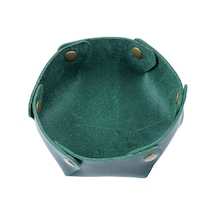 Dianziye Ahşap Üstü Deri Depolama Kutusu - Anahtar, Makyaj, Mücevher Ve Ev Eşyaları İçin Çok Amaçlı Organizer Fantezi Yeşili