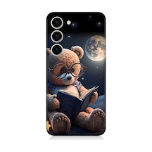 Samsung Galaxy S23 Uyumlu Silikon Kılıf Kitap Okuyan Sevimli Ayı Tedy