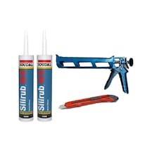 2 Adet Soudal Siyah Mastik Acryrub Silikonize Set Siyah