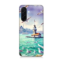 Samsung Galaxy A56 Uyumlu Martılar Arasında Kız Kulesi Desenli Silikon Kılıf Çok Renkli