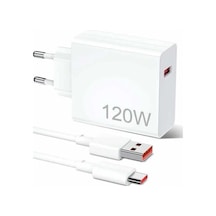 Akü Sarj Cihazı 120w Şarj Aleti Hızlı Çift Turbo Şarj Aleti Seti Beyaz