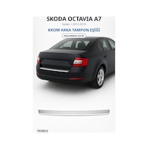 Skoda Octavia A7 2013-2019 Uyumlu Krom Arka Tampon Eşiği Paslanmaz Çelik