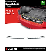 S-dizayn Honda Civic 11 Krom Bagaj İç Eşiği 2 Parça 2021 Üzeri