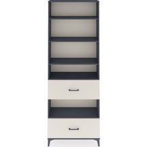 Arges Dolap 5 Raflı 2 Çekmeceli 88x30x243 Antrasit-aytaşı Antrasit