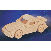 3D Ahşap    Puzzle - Pi-911 Araba