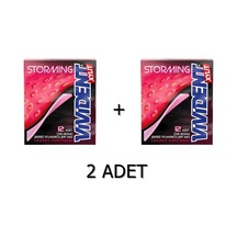 Vivident Storming Çilek Aromalı Şekersiz Tatlandırıcılı Şerit Sakız 2 x 33 G