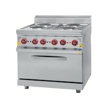 Karacasan Endüstriyel 80 Cm 700 Seri 4 Gözlü Elektrikli Gemi Kuzineli Ocak