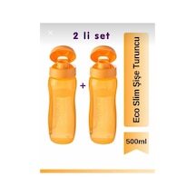 İnce Slim Şişe 500ml Turuncu Turuncu