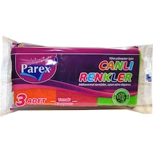 Parex Canlı Renkler Oluklu Bulaşık Süngeri 3 Adet