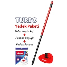Vileda Turbo Yedek Paketi Sap + Classic Üçgen Başlık + Paspas