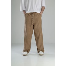 Cocopelli Aerobin Keten Kahve Baggy Pantolon Coc2508 Kahverengi