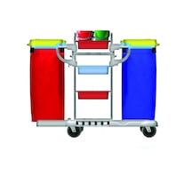 Safell HF3302 Çift Brandalı Plastik Kat Hizmet Ve Temizlik Arabası