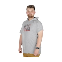 Mode Xl Büyük Beden T-Shirt Kapşonlu Paris 22174 Grimelanj 001