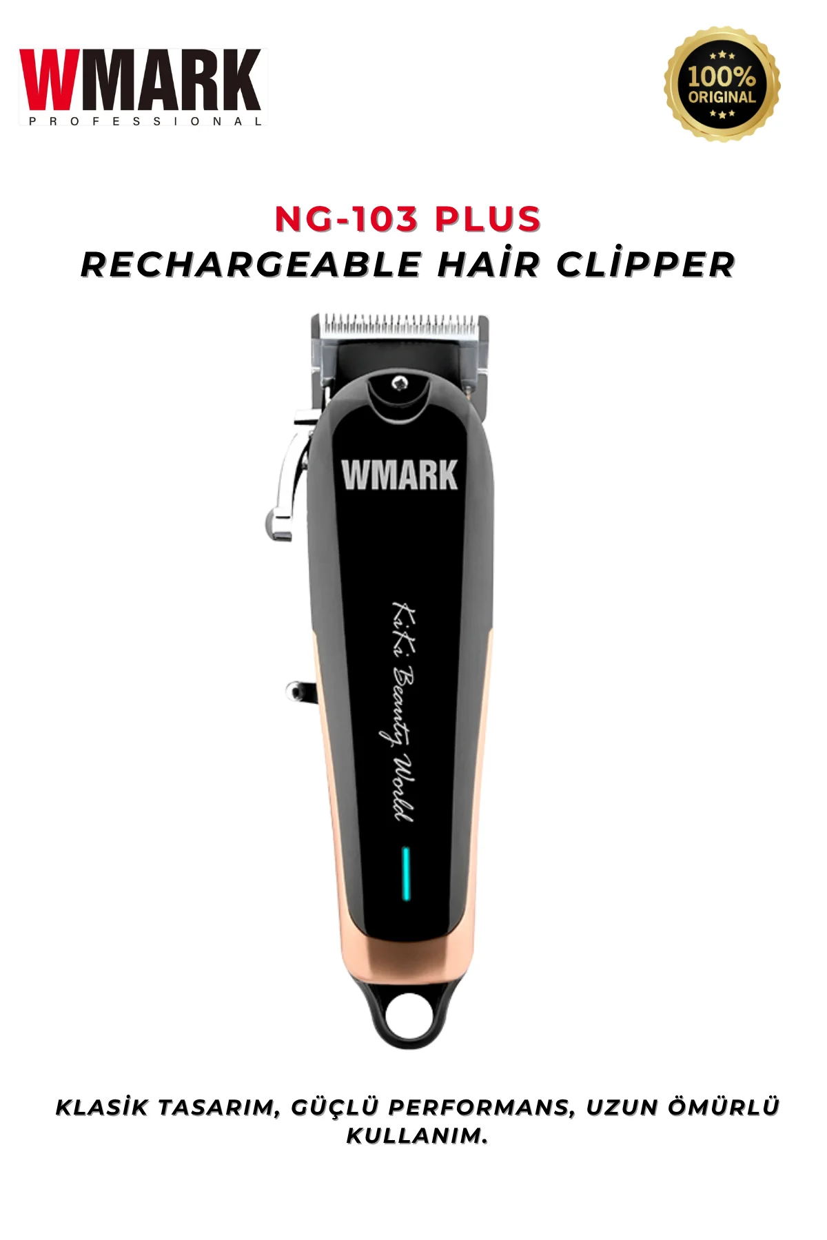 Wmark Ng-103plus Şarjlı Saç Kesme Makinesi Yüksek Performans, Uzun Ömürlü Bıçak 3 - 4 Saat