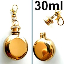 Omeniv Mini Gold Matara Anahtarlık Votka Viski Benzin Şişesi Altın