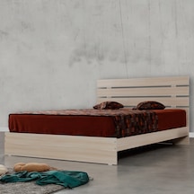 Pasifichome Huga Çift Kişilik Ahşap Karyola Meşe / 160X200Cm Başlıklı Karyola