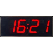 Dijital Led Duvar Ve Masa Saat Ve Derece - Kırmızı Kasa Ölçüsü: 12x30 Cm