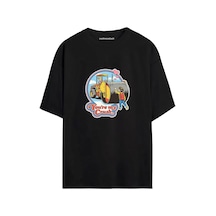 You're My Crush Baskılı Unisex Siyah Oversize T-shirt SIYAH