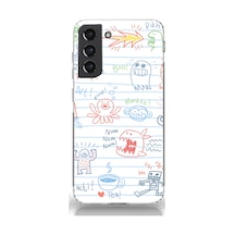 Samsung Galaxy Uyumlu S22 Silikon Desen140 Çok Renkli