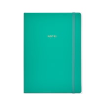 A5 Ciltli Colourblock Uno - Deep Mint Çok Renkli