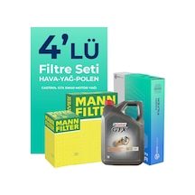 Mann Lancia Delta 1.4 Benzin Filtre Bakım Seti Castrol Motor Yağlı (2008-2015) 4 Lü