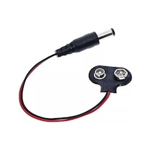 3 Adet - 9 Volt 2.1 Mm Jacklı Pil Başlığı, Adaptör Dönüştürücü Bağlantı Kablosu, Jack Battery Connector, Ic-232a