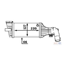 BEHR 8ML376723-181 Turbo Radyatörü Astra G 1.7Dtı 16V 1.7Cdtı 2.0 Dtı 16V 220X170X66