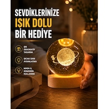 Ahşap Standlı Sarı Işıklı Dekoratif Küre Kız Figürü Tasarım 1 46751307