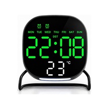 Ayrex Valkyrie Dijital Yeşil Led Siyah Masa Saati Alarm Beyaz Derece 3 Kademe Işık, Usb Destekli Modern Gece Lambalı Diğer 70980884