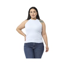 Disentis Büyük Beden Halter Yaka Yarım Balıkçı Fitilli Kaşkorse Bebe Mavi Body-bebe Mavi Bebek Mavisi