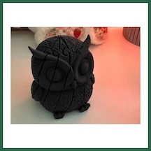 Bezos 3d Baskı Hareketli Baykuş Figürü - Eklemli Flexi Oyuncak - Siyah Bzs01