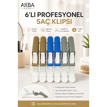 6 Lı Profesyonel Saç Klipsi Seti Güçlü Tutuş Kaymaz Kuaför Tokası Saç Ayırma Ve Şekillendirme Klipsi Çok Renkli