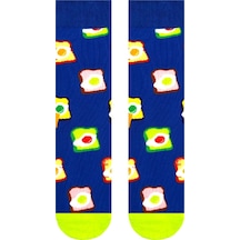 Carnaval Socks Yumurtalı Tost Desenli Mavi Renkli Soket Çorap 2000386
