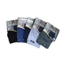 Berrak Erkek Karışık Renk 4'lü Paket Ince Lastikli Model Boxer Çok Renkli