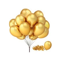 12 Inç Standart Boy Metalik Balon 10 Adet Altın A