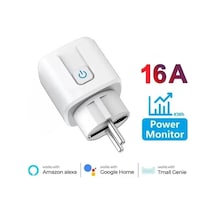 Dongjing Tuya 16a 20a Ab Akıllı Soket Wifi Akıllı Tak Güç İzleme