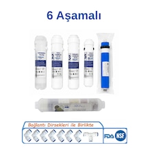 6 Aşamalı Kapalı Kasa Su Arıtma Filtre Seti Vontron Membranlı Sediment, Gac Karbon, Granül Karbon, Post Karbon, Mineral Filtre, Ro Membran Filtre Seti