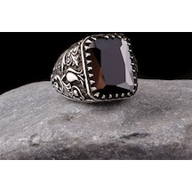 925 Ayar Gümüş Gül Motifli Zirkon Taşlı Yüzük