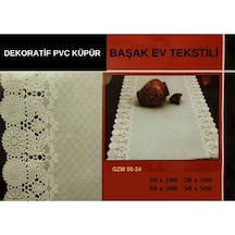 Pvc Küpür Dantel Raf Ve Dolap Örtüsü Runner Beyaz 28kpr5024 Beyaz