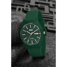 Q&Q QCG21213 Yeşil Su Geçirmez Çift Takvimli Unisex Kol Saati