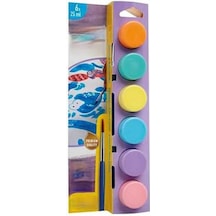 Mey İthalat Pastel Suluboya Süper Yıkanabilir Fırçalı 6x25ml 6'lı Set Mavi