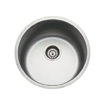 Donau De-901 Tezgahaltı Düz Yuvarlak C-40 Cm Paslanmaz Çelik Eviye Gümüş