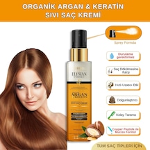 Organik Argan & Keratin Sıvı Saç Kremi Durulanmayan, Dökülme Karşıtı, Onarıcı Ve Dolgunlaştırıcı Bakım Spreyi 150 Ml