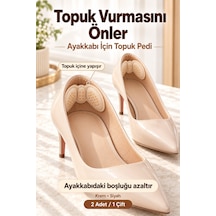 Evgereçlerim Ayakkabı Topuk Vurma Önleyici Ve Daraltma Pedi 4 Mm 1 Çift Bej - Siyah