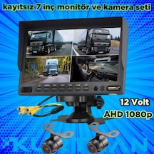 7 İnç Kayıtsız Ekran 2 Adet Ahd 1080p Kamera Seti 12 Volt