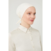 Melodi Scarf Kadın Tesettür Geniş Hacimli Büyük Kalıp Xl Bone Ekru Ekru