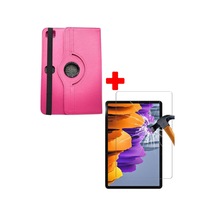 Matepad Se Ags5-w09 Universal Kancalı Tablet Kılıfı + Nano Esnek Ekran Koruyucu Pembe